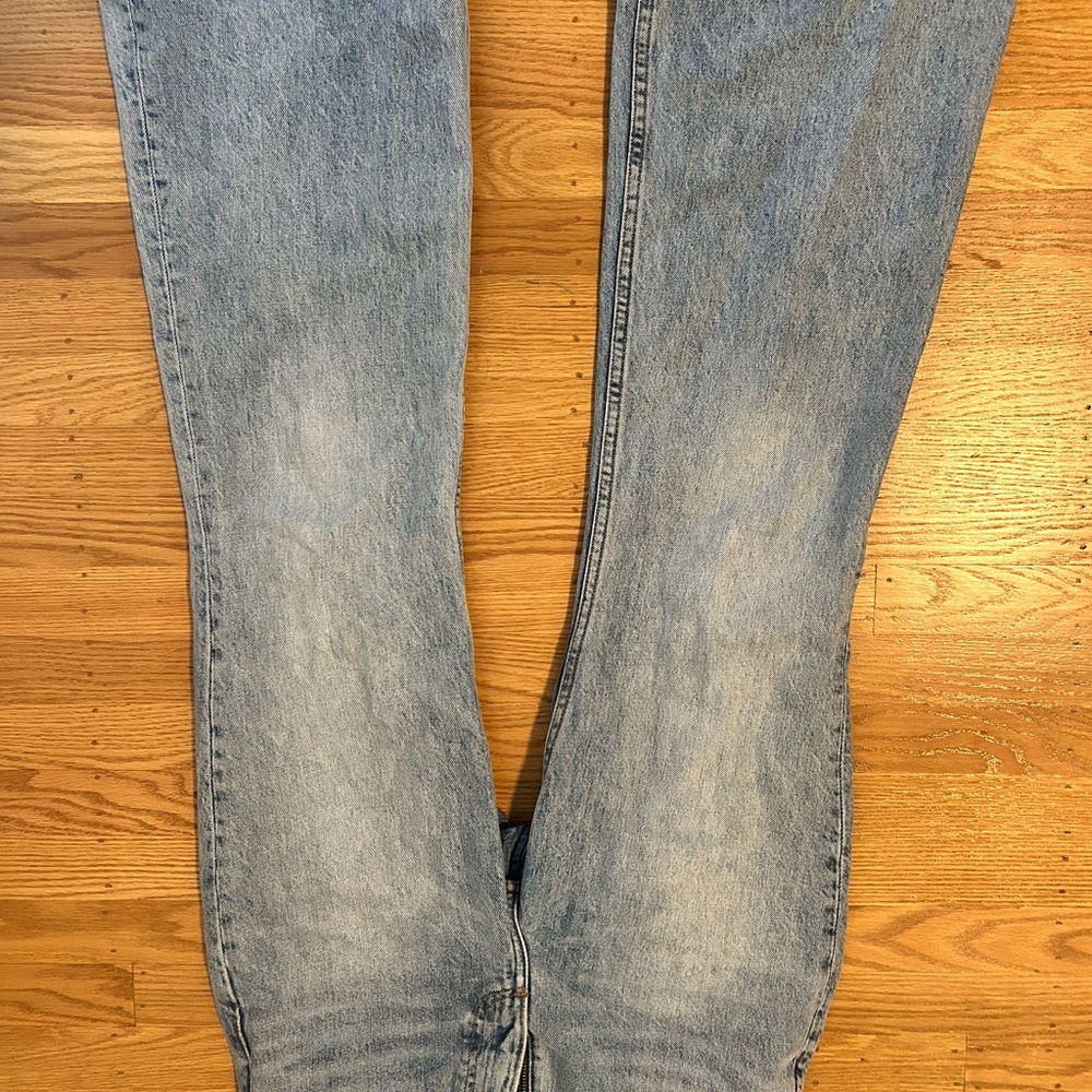 Denim Forum Sky Blue Wide Leg Jeans
